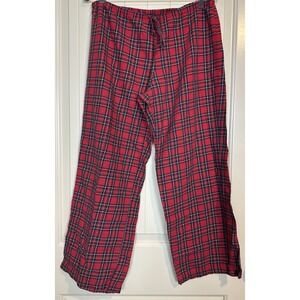 VTG Ralph Lauren Plaid Checkered Pajama Pants Size M Red Green Holiday Christmas